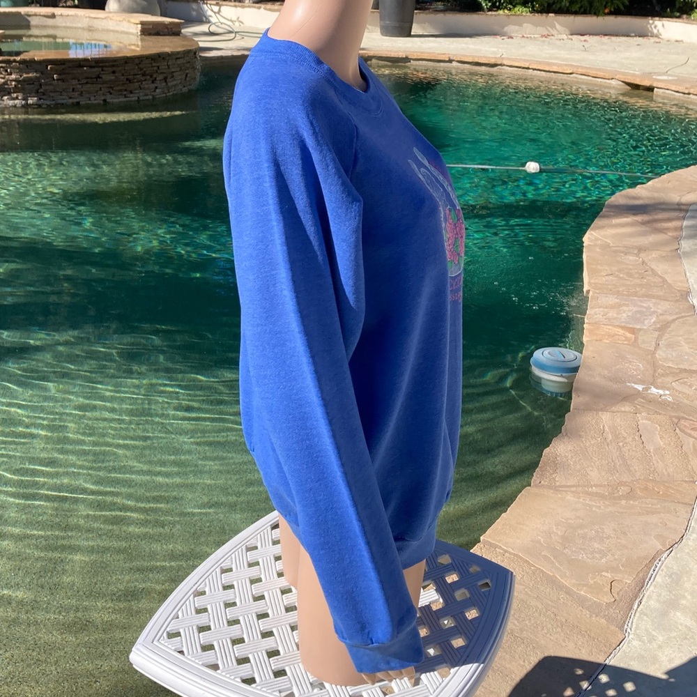 Equestrian Graphic Women's Sweater Blue - Picture 4 of 9